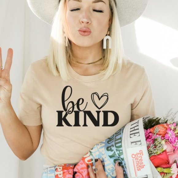 Tops - Be Kind Shirt, Kindness T-shirt, Positivity Shirt, Crew Neck T-shirt